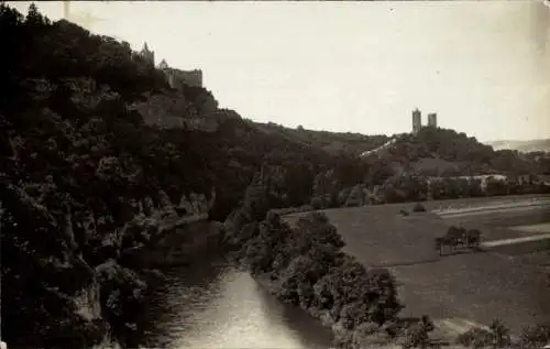 Foto Ak Bad Kösen Naumburg an der Saale, Rudelsburg