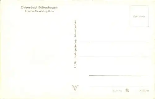 Ak Ostseebad Boltenhagen, Amalie Sieveking Haus