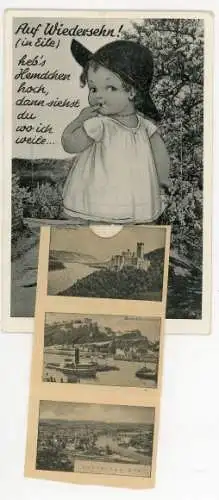 Leporello Ak Stolzenfels Koblenz am Rhein, Schloss Stolzenfels, Dampfer