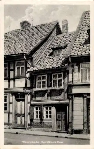 Ak Wernigerode im Harz, Das kleinste Haus