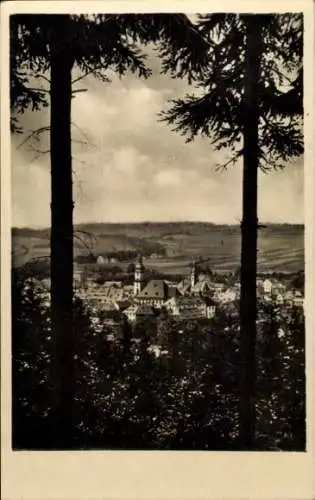 Ak Wunsiedel im Fichtelgebirge Oberfranken, Blick vom Katharinenberg