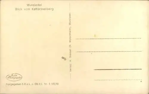 Ak Wunsiedel im Fichtelgebirge Oberfranken, Blick vom Katharinenberg