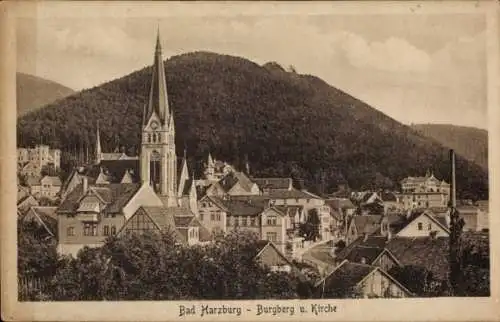 Ak Bad Harzburg am Harz, Burgberg und Kirche