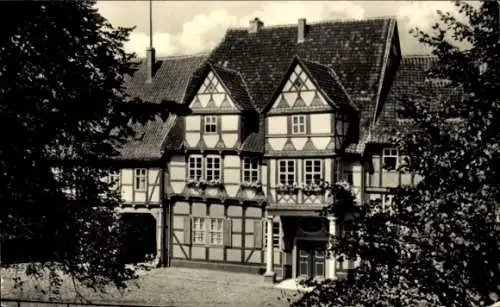 Ak Quedlinburg im Harz, Klopstock Haus, Fachwerk