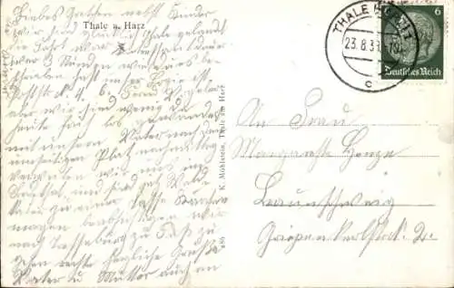 Ak Thale im Harz, Hexentanzplatz