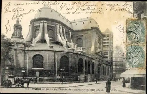 Ak Paris V, Kirche St-Nicolas-du-Chardonnet