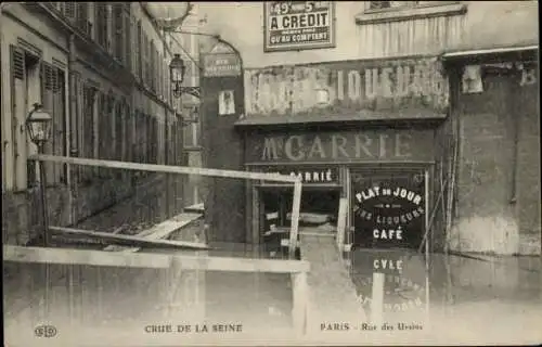 Ak Paris IV, Seineflut 1910, Rue des Ursins