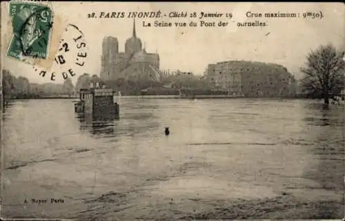 Ak Paris IV, Überschwemmung der Seine, 28. Januar 1910