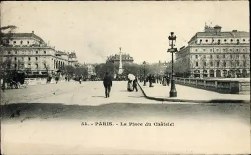 Ak Paris IV, Place du Châtelet