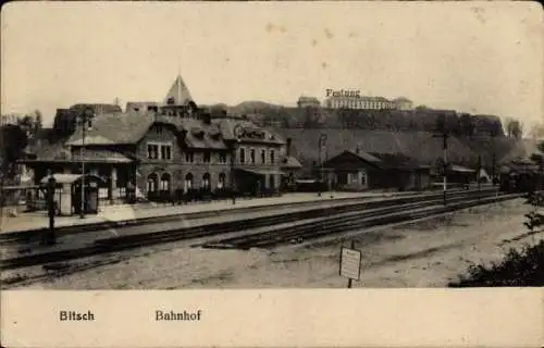 Ak Bitche Bitsch Lothringen Moselle, Bahnhof