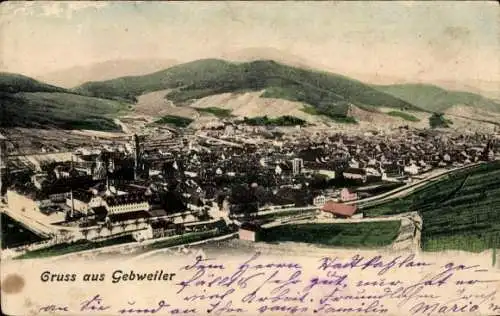 Ak Guebwiller Gebweiler Elsass Haut Rhin, Panorama