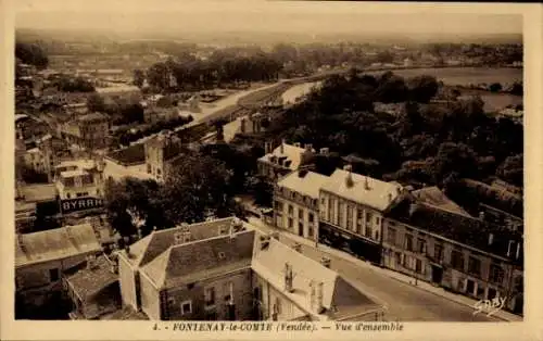 Ak Fontenay-le-Comte Vendée, Vue d'ensemble