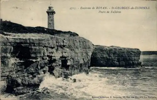 Ak Saint Georges de Didonne Charente Maritime, Phare de Vallieres