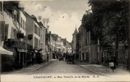 Ak Chaumont Haute-Marne, Rue Victoire de la Marne