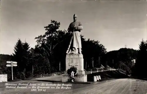 Ak Les Rangiers Jura, Nationaldenkmal, Grenzwacht von Les Rangiers