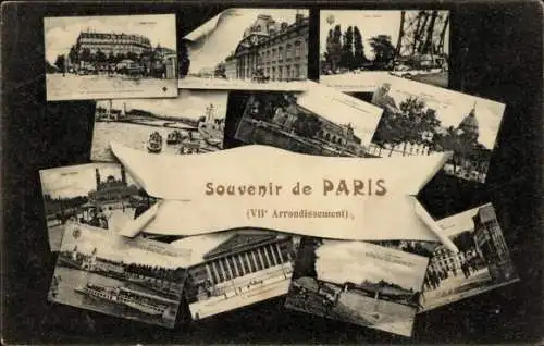 Ak Paris VII, Teilansichten