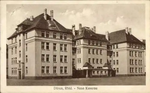 Ak Düren Rheinland, Straßenpartie mit Blick auf die neue Kaserne