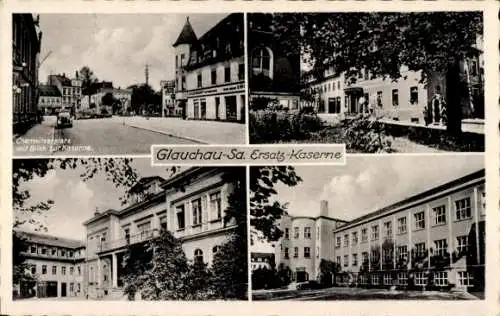 Ak Glauchau in Sachsen, Chemnitzer Platz, Ersatz-Kaserne