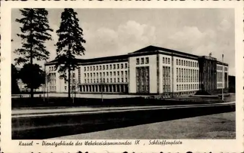 Ak Kassel in Hessen, Dienstgebäude des Wehrkreiskommandos IX, Schlieffenplatz