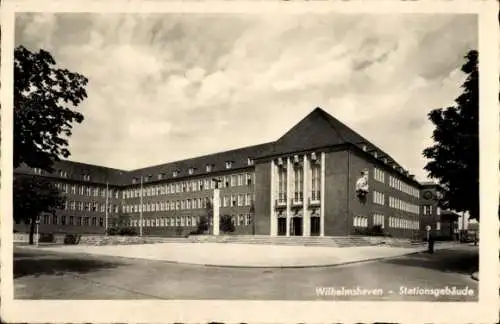 Ak Wilhelmshaven an der Nordsee, Kommandogebäude der Marinestation der Nordsee