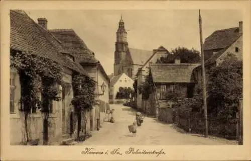 Ak Kamenz Sachsen, Pulsnitzer Straße, Kirche