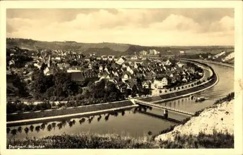 Ak Münster am Neckar Stuttgart in Württemberg, Panorama