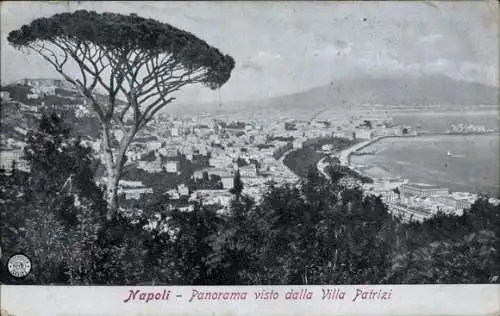Ak Napoli Neapel Campania, Panorama von der Villa Patrizi aus gesehen