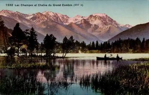 Ak Champex Lac Orsieres Kanton Wallis Schweiz, Chaine du Grand Combin