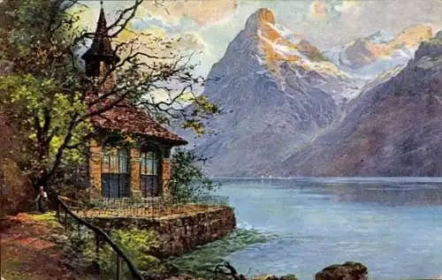 Ak Kt Uri Schweiz, Uri Rotstock, Tellskapelle