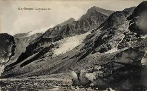 Ak Kaprun in Salzburg, Karlinger-Gletscher, Restauration Limbergalpe im Kaprunertal, Wasserfallboden