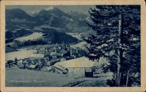 Ak Mariazell Steiermark, Panorama, Winteransicht