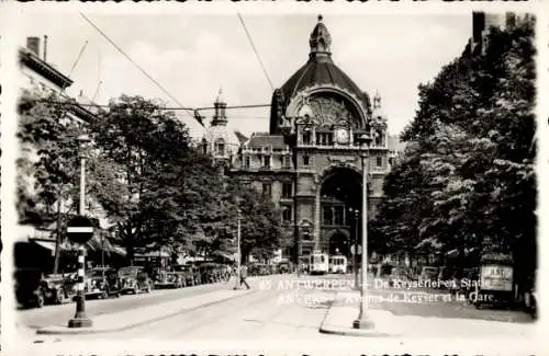 Ak Anvers Antwerpen Flandern, Avenue de Keyser, Bahnhof