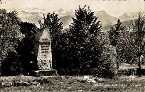 Ak Sempach Kanton Luzern, Winkelried-Denkmal