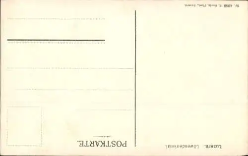 Ak Luzern Stadt Schweiz, Löwendenkmal