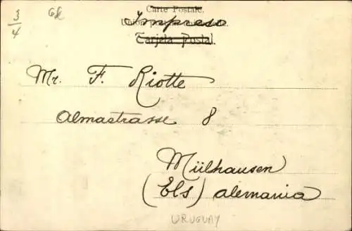 Ak Montevideo Uruguay, Argentinische Gesandtschaft
