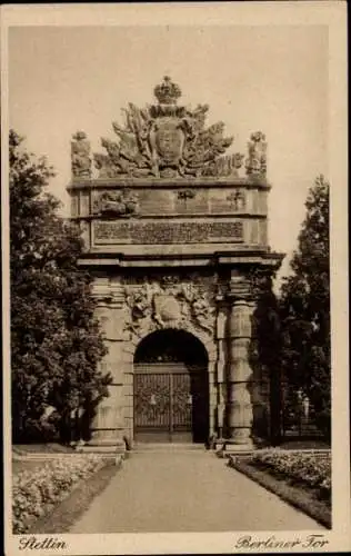 Ganzsachen Ak Szczecin Stettin Pommern, Berliner Tor