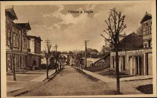 Ak Ostseebad Göhren auf Rügen, Straßenpartie