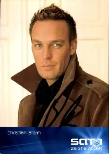 Ak Schauspieler Christian Storm, Portrait, Lenßen und Partner, Autogramm