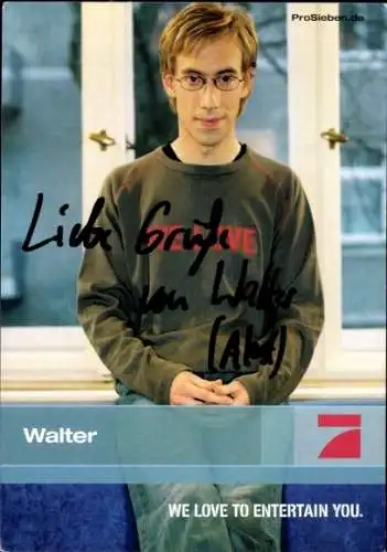 Ak Schauspieler Alex Landsberger, Portrait, als Walter Vogler, Autogramm