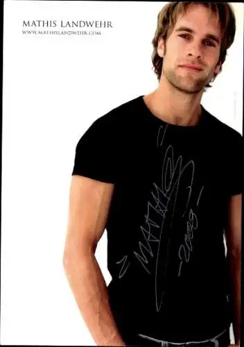Ak Schauspieler Mathis Landwehr, Portrait, Autogramm
