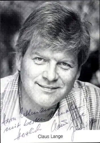 Ak Schauspieler Claus Lange, Portrait, Autogramm