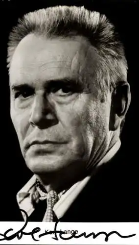 Ak Schauspieler Karl Lange, Portrait, Autogramm