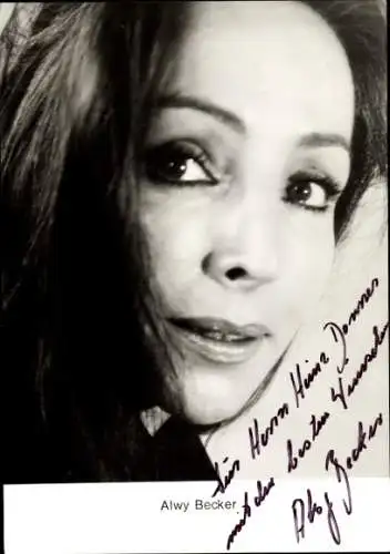 Ak Schauspielerin Alwy Becker, Portrait, Autogramm