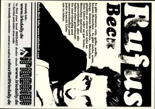 Ak Schauspieler Rufus Beck, Portrait,  Autogramm