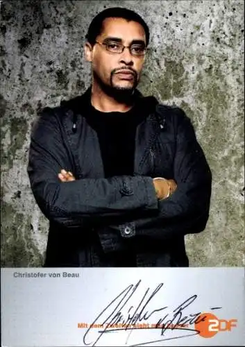 Ak Schauspieler Christofer von Beau, Portrait,  Autogramm, ZDF