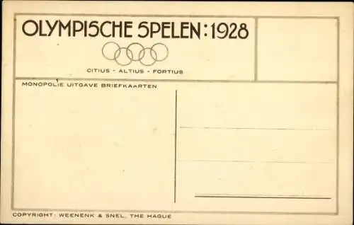 Ak Amsterdam Nordholland Niederlande, Olympiastadion, Olympische Spiele 1928, Fliegeraufnahme