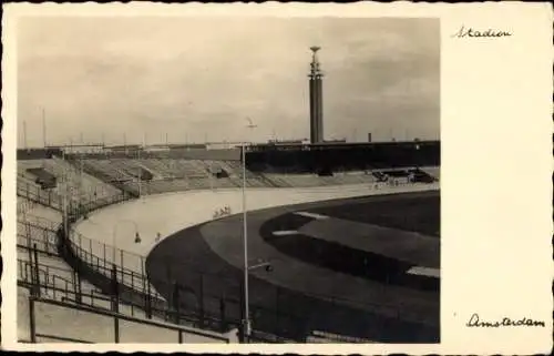 Ak Amsterdam Nordholland Niederlande, Stadion, Radrennbahn