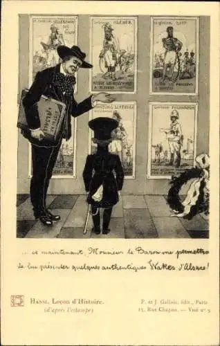 Künstler Ak Hansi, Geschichtsstunde, Französische Generäle