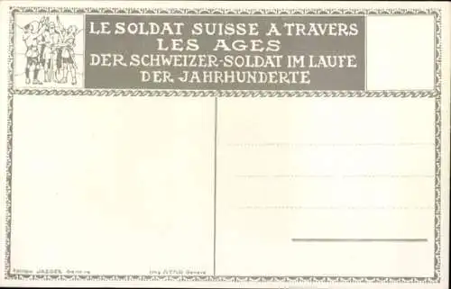 Künstler Ak Der Schweizer Soldat im Laufe der Jahrhunderte, Die Evakuierten, 1918