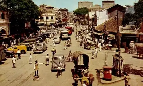 Ak Pettah Sri Lanka Colombo Ceylon, Verkehr, Straßenpartie